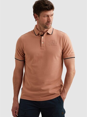 PME Legend Shirt 'Polo shirt in piqué with artwork' in Roze: voorkant