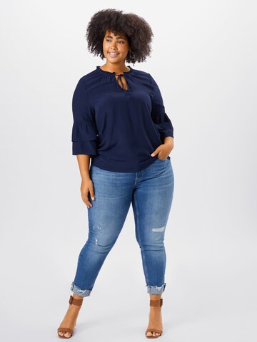 ABOUT YOU Curvy Bluse 'Dilara' i blå