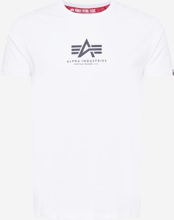 ALPHA INDUSTRIES T-shirt i vit: framsida