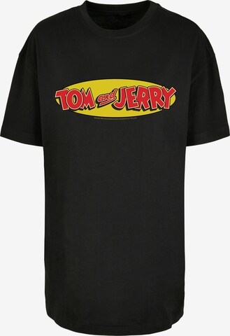 Maglietta 'Tom und Jerry' di F4NT4STIC in nero: frontale
