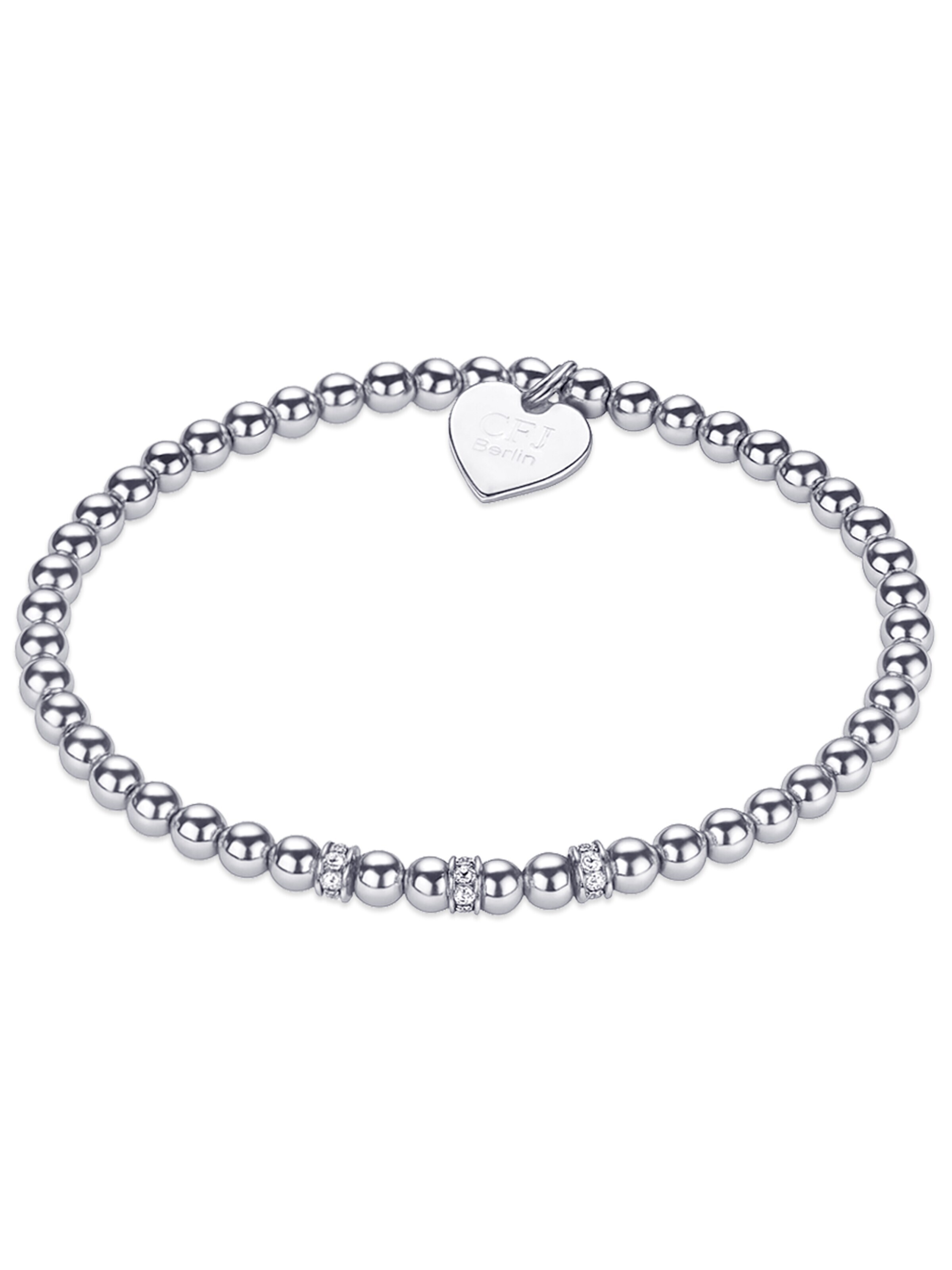 CLASSYANDFABULOUS Jewelry Bracelet 'IZZARA' in Silver: front