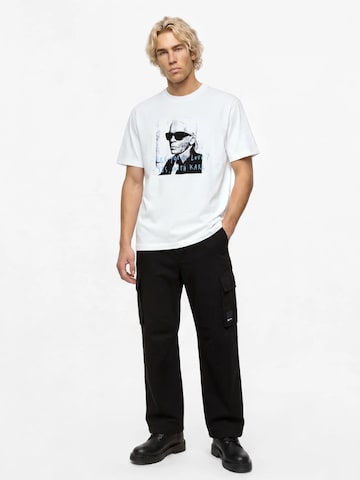 KARL LAGERFELD JEANS Tričko 'KLJ X Pietro Terzini' – bílá