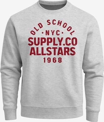 Neverless Sweatshirt 'Oldschool 3' in Grau: Vorderseite