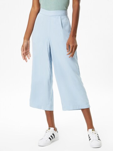 ONLY Wide leg Bandplooibroek in Blauw: voorkant