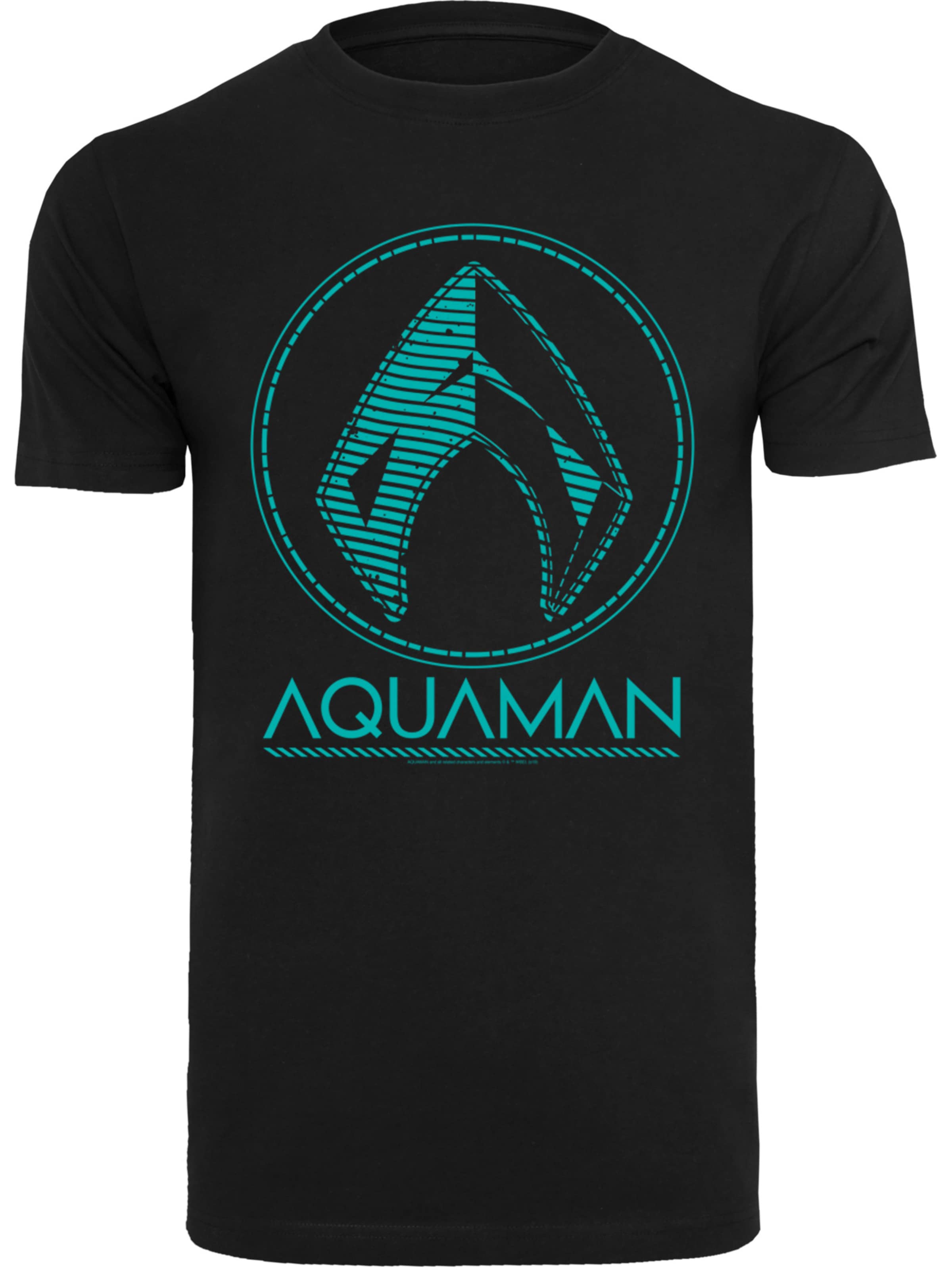 F4NT4STIC Shirt 'DC Comics Aquaman' in Zwart: voorkant
