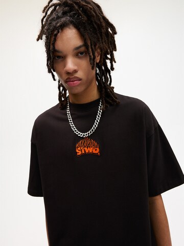 Pull&Bear Tričko 'STWD' - Čierna