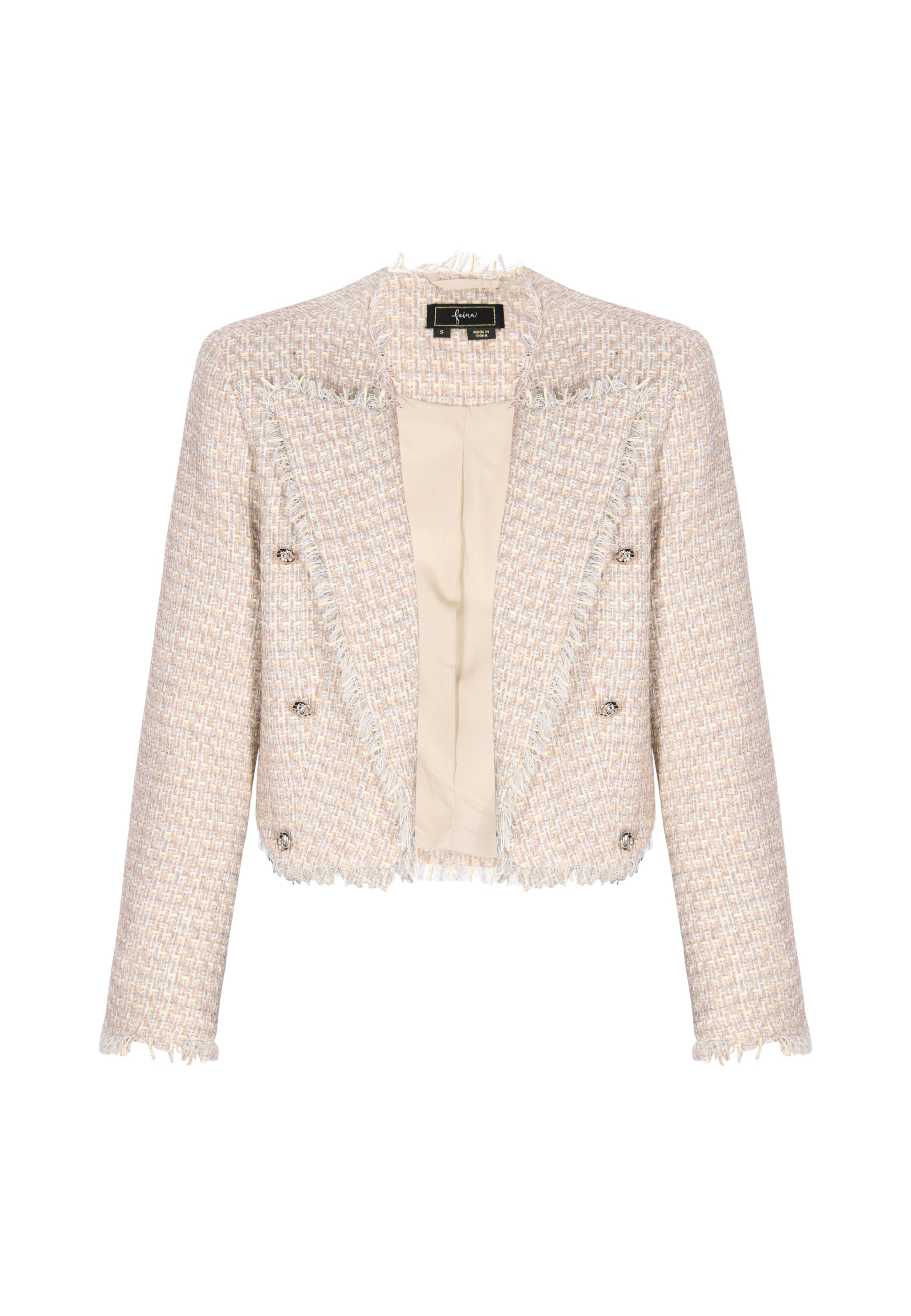 faina - Blazer 'Festive' en beige: frente