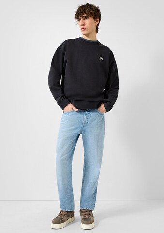 Sweat-shirt QS en noir : devant