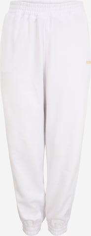 Public Desire Curve Tapered Trousers in White: front