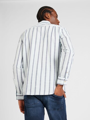 Springfield Regular fit Button Up Shirt 'FIL A FIL' in Blue