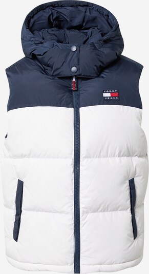 Tommy Jeans Gilet 'ALASKA PUFFER VEST' en bleu marine / rouge / blanc, Vue avec produit