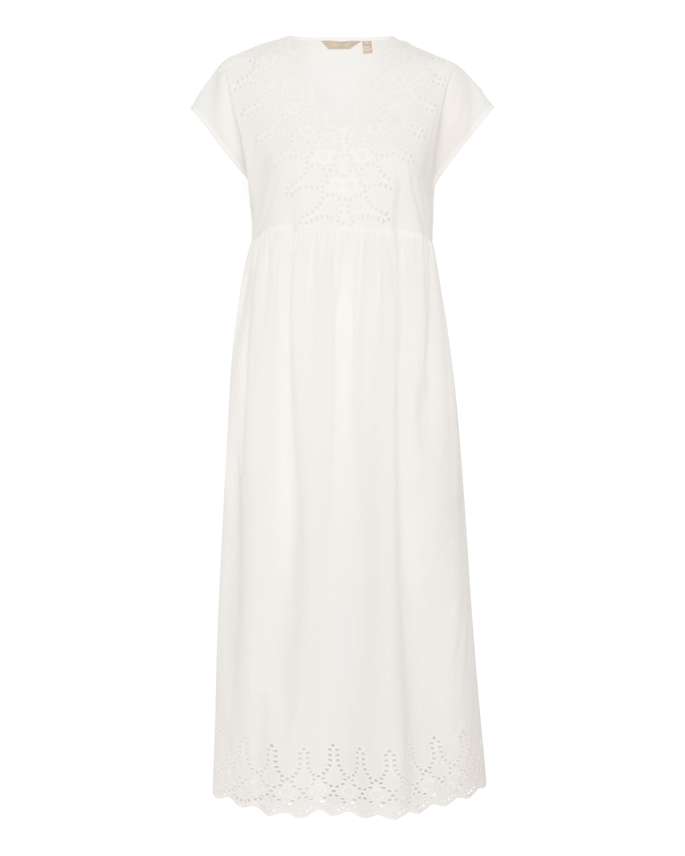CULTURE Kleid 'Hawaii' in Weiß: Vorderseite