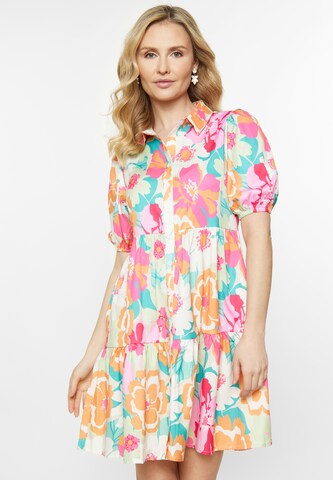 Robe-chemise 'Fashion Look' Usha en rose : devant