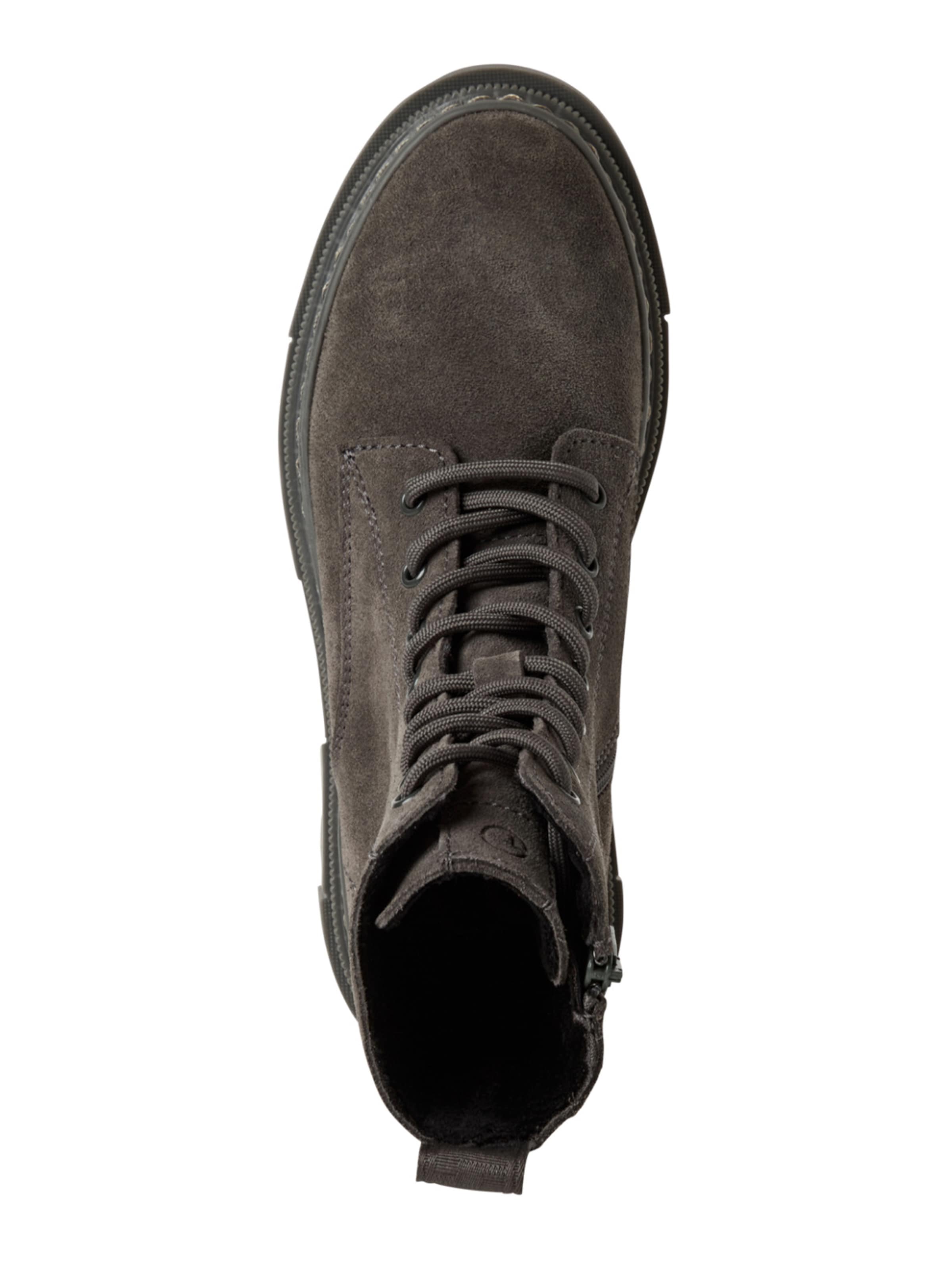 Tamaris Lace-Up Ankle Boots in Grey