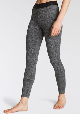 LASCANA ACTIVE Skinny Workout Pants in Grey: front