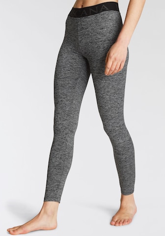 LASCANA ACTIVE Skinny Workout Pants in Grey: front