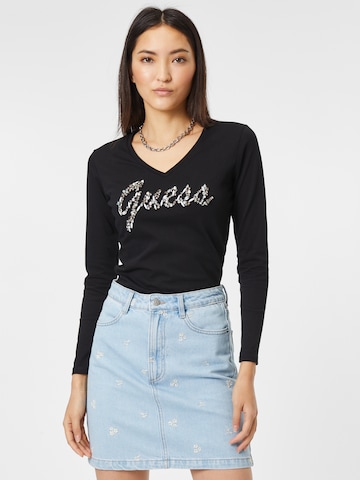 Maglietta di GUESS in nero: frontale