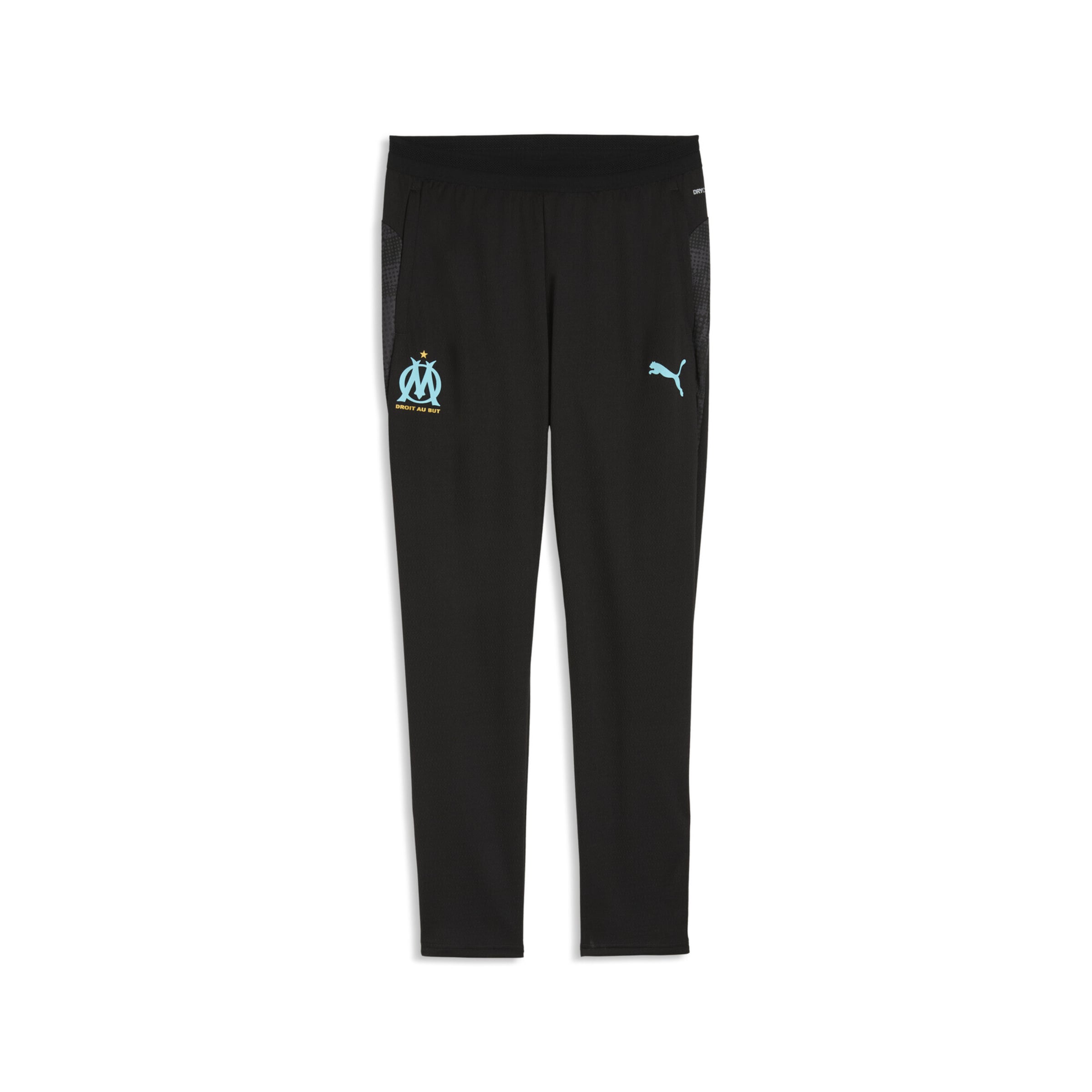 PUMA Slimfit Sportbroek 'Olympique de Marseille' in Zwart: voorkant