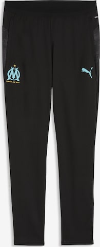 PUMA Slimfit Sportbroek 'Olympique de Marseille' in Zwart: voorkant