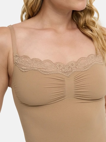 cfab (formerly creamy fabrics) Shapingbody 'Bodysuit Sculpting Shapewear mit Lace' i beige