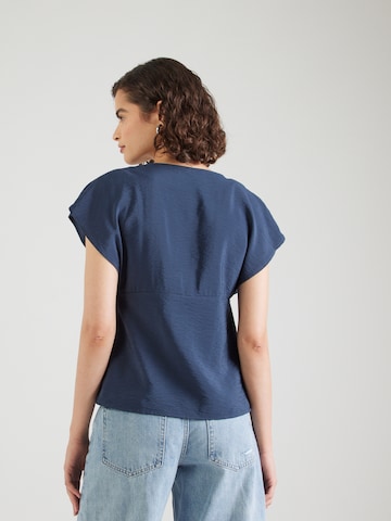 SELECTED Tunika 'SLFCALA SS V-NECK TOP EX' – modrá