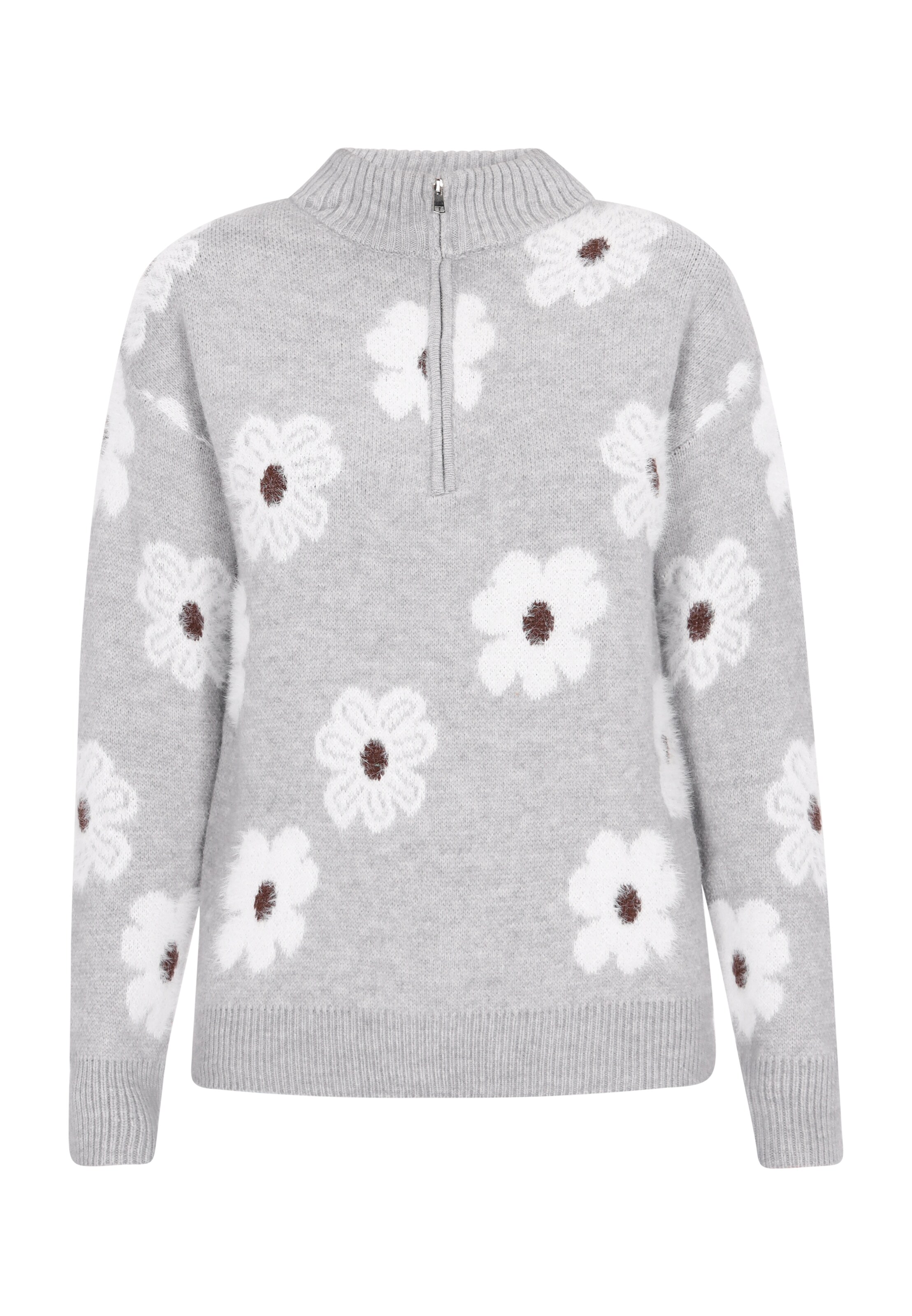 swirly Svetr – šedá: přední strana