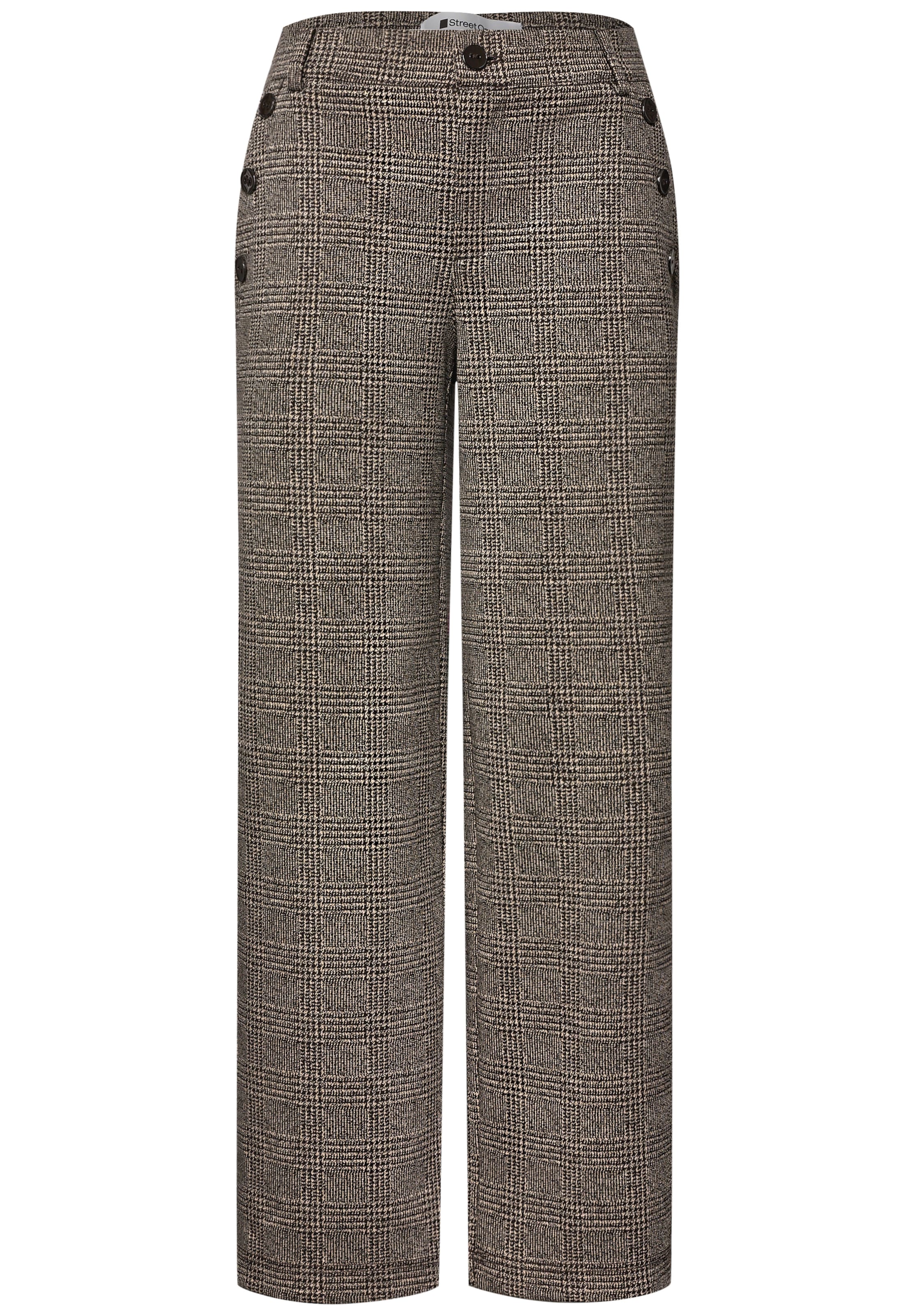STREET ONE regular Lærredsbukser 'Amalia' i beige: forside