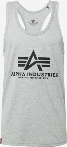 ALPHA INDUSTRIES Tričko - Sivá: predná strana