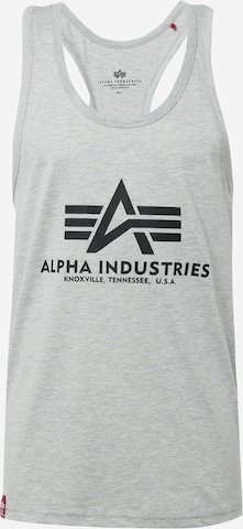 ALPHA INDUSTRIES Tričko – šedá: přední strana
