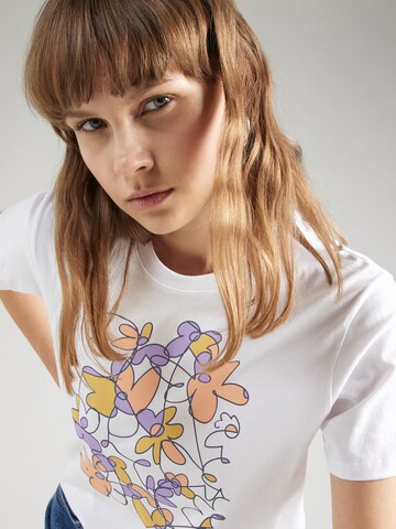 Iriedaily T-shirt 'Line Blossom' i vit