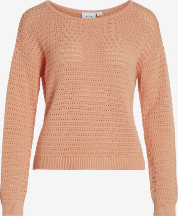 VILA Sweater 'BELLISINA' in Orange: front