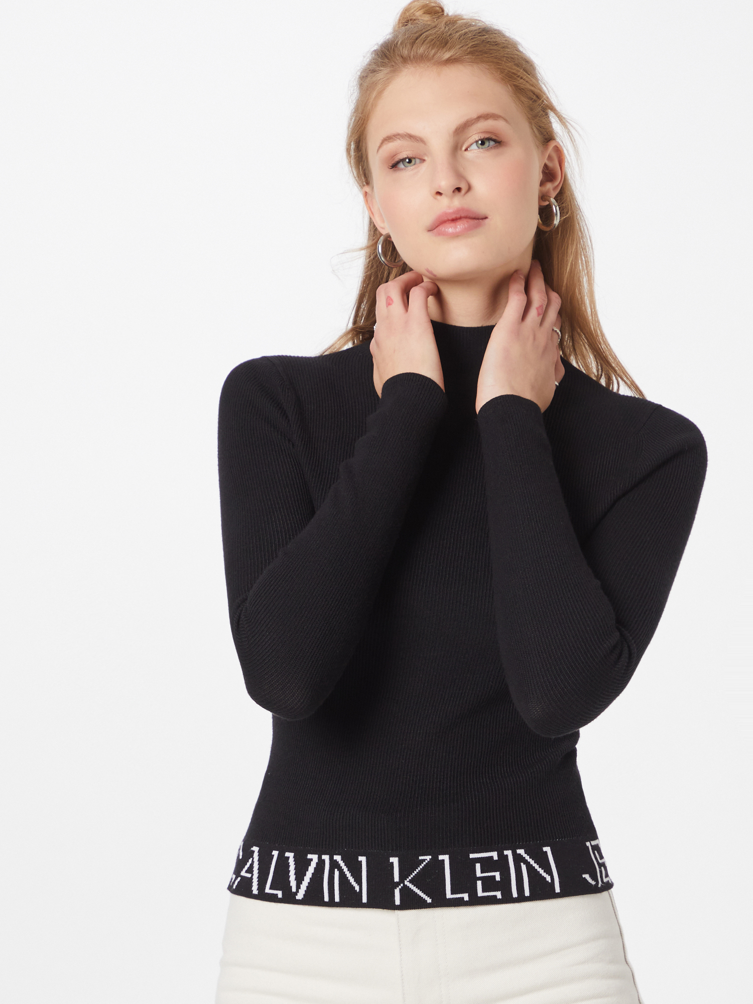 Odzież Igo6O Calvin Klein Jeans Sweter w kolorze Czarnym 