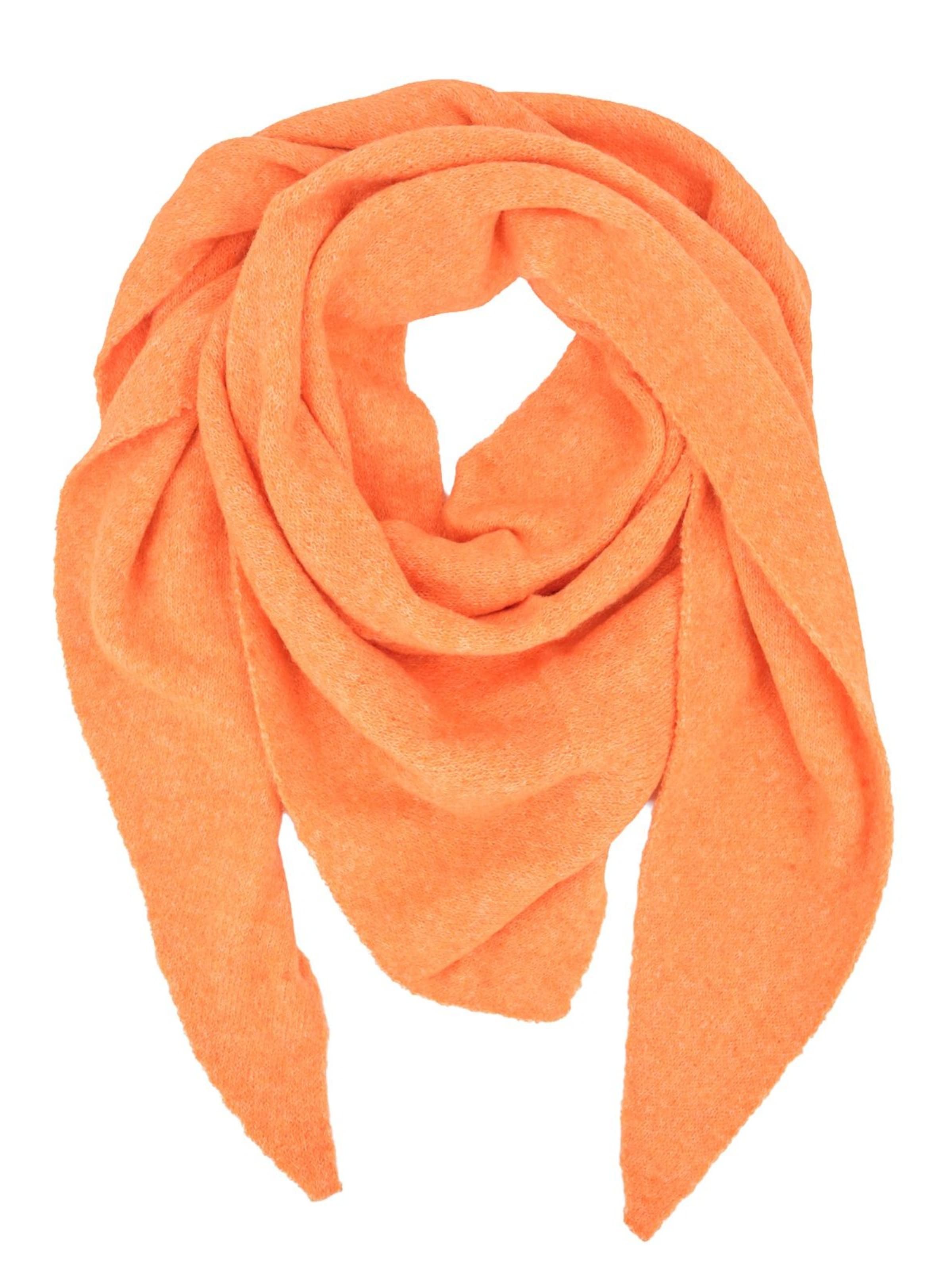 styleBREAKER Wrap 'Leichtes Strick Dreieckstuch Woll-Anteil' in Orange: front