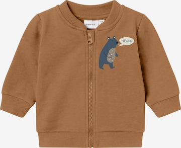 NAME IT Sweat jacket 'NBMVONNE' in Brown: front