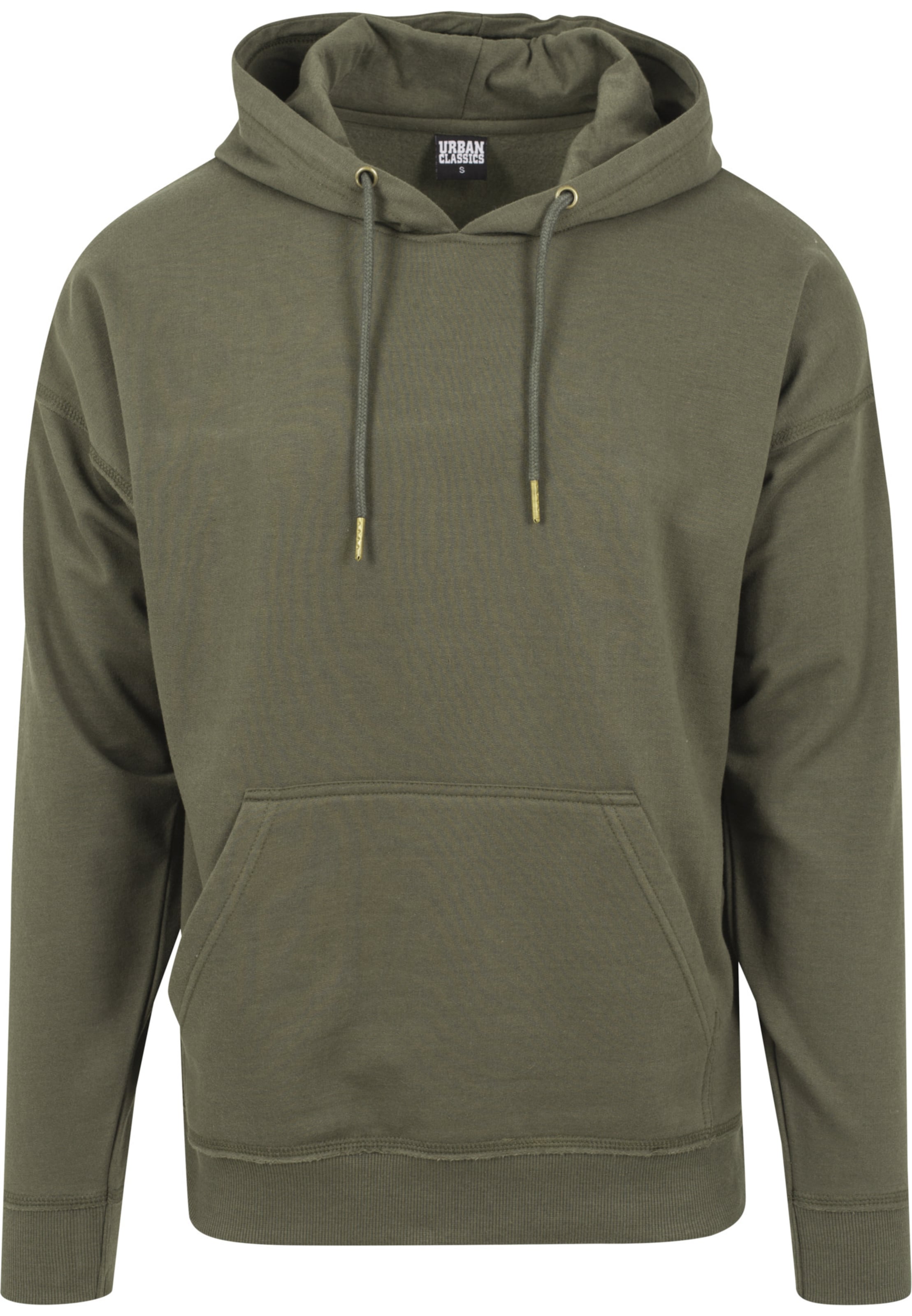 Urban Classics Sweatshirt in Groen: voorkant
