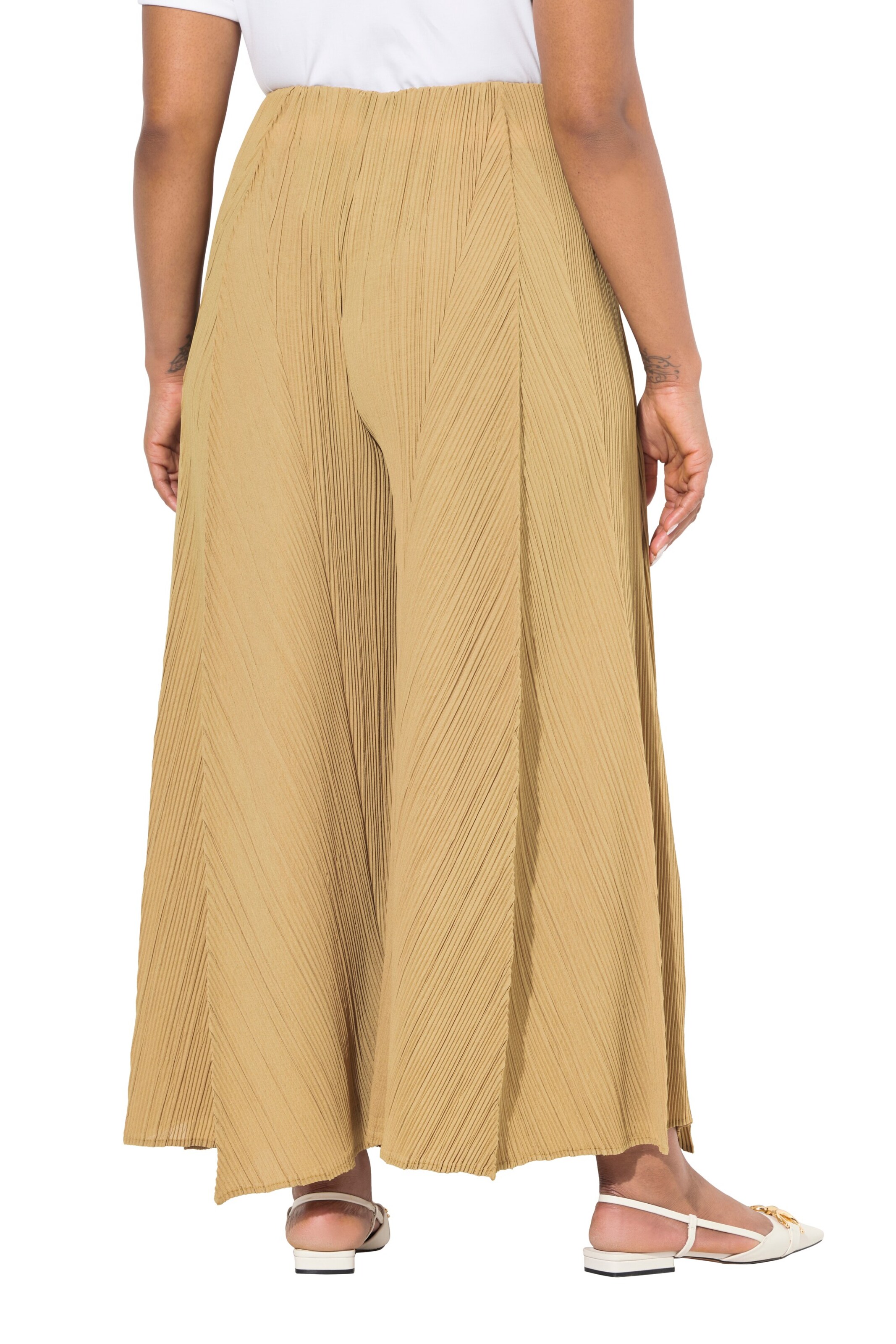 Wide Leg Pantalon Ulla Popken en jaune