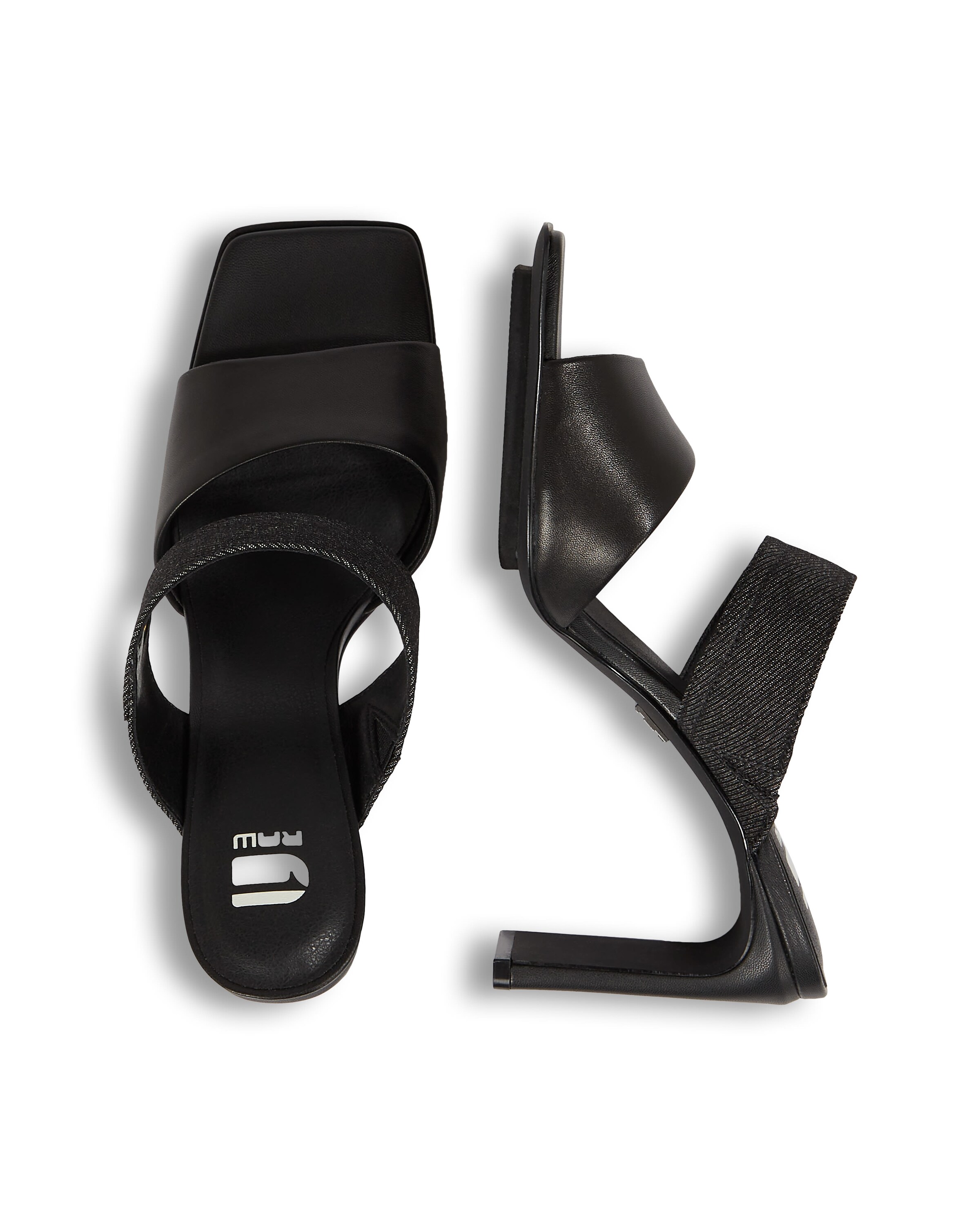 G-STAR Sandal - 'Darcy Leather Mule' in Schwarz
