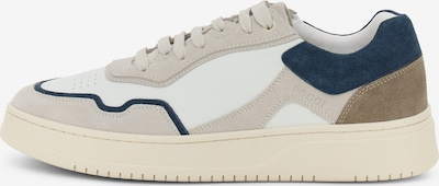 Boggi Milano Niske tenisice 'Journey' u sivkasto bež / tamno plava / zeleno smeđa / bijela, Pregled proizvoda