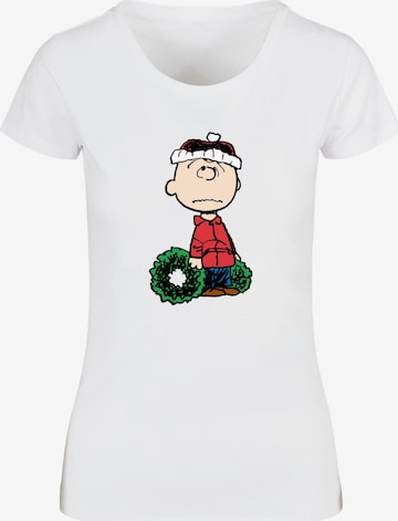 Merchcode T-Shirt 'Peanuts Wreath' in Weiß: predná strana