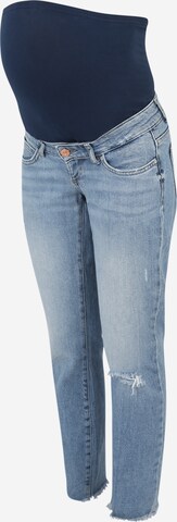 Only Maternity Regular Jeans in Blauw: voorkant