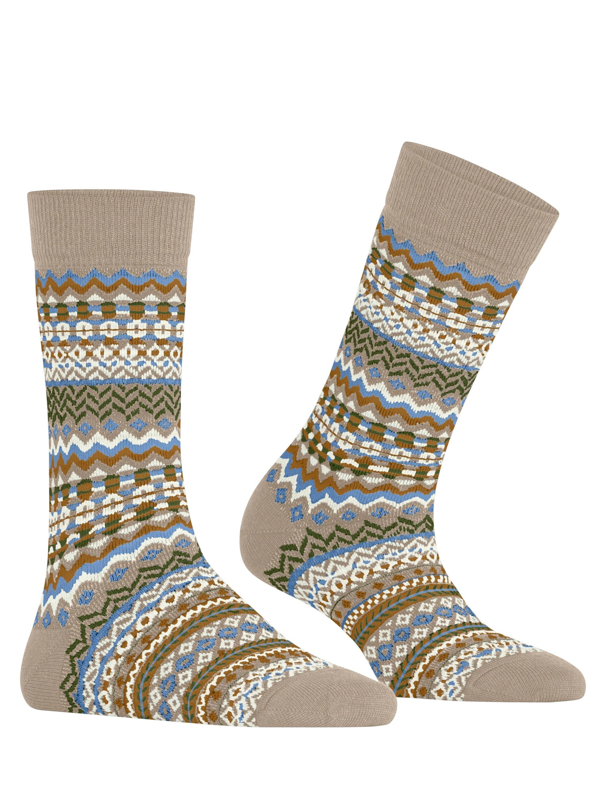 BURLINGTON Socken 'Fair Isle'‌‌‌‌‌ in Braun