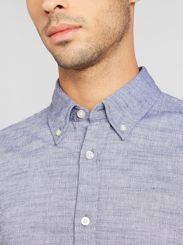 BOSS Orange Regular fit Button Up Shirt 'Rickert' in Blue