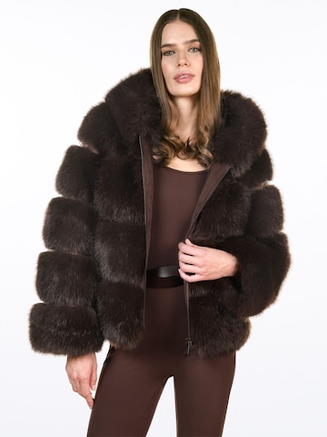 FauxAffairs Winterjacke 'BRAUNE FELLJACKE GIA'‌ in Braun