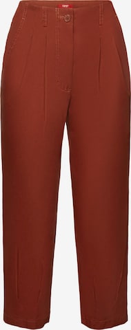 ESPRIT Regular Pleated Pants in Brown: front