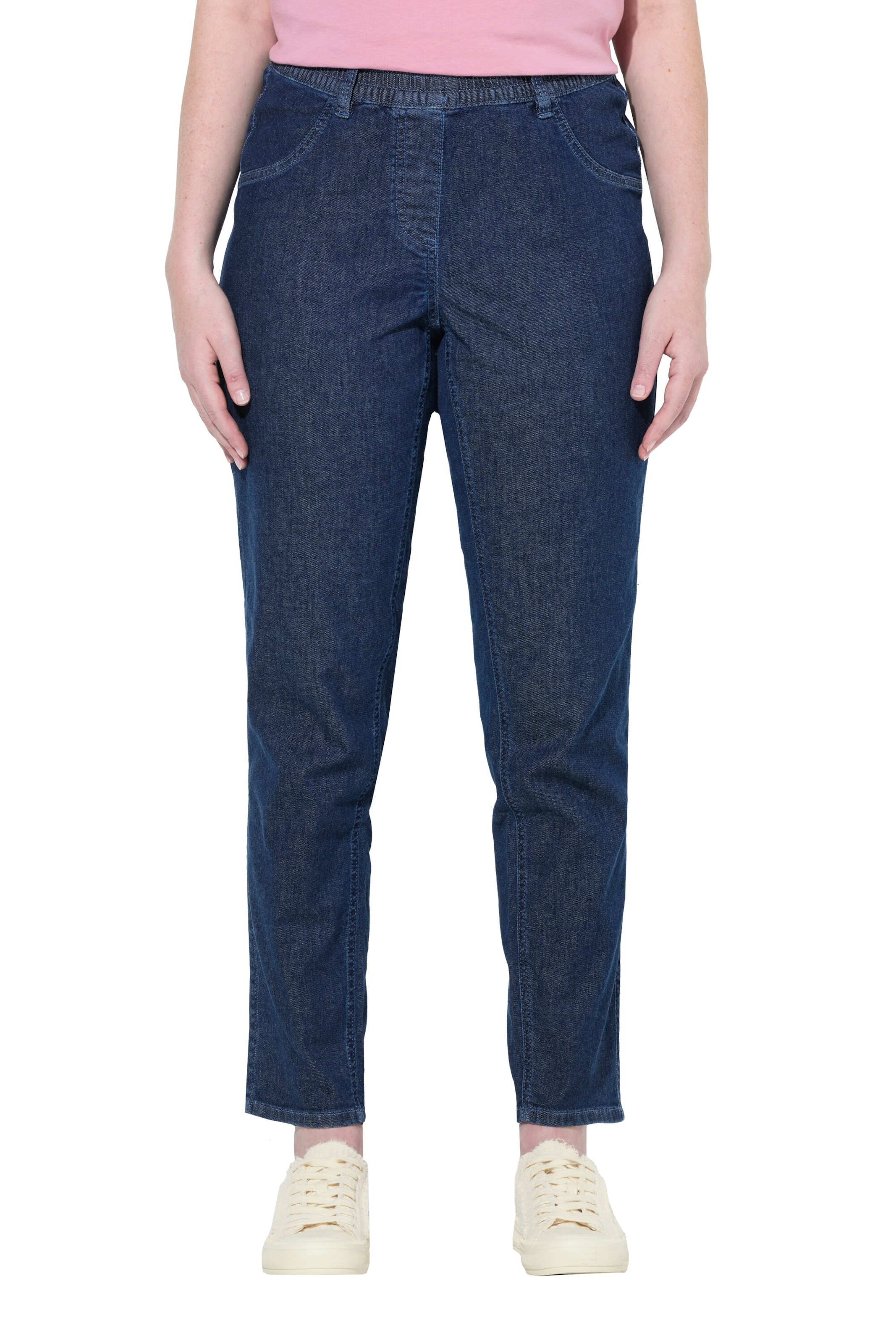 Ulla Popken Tapered Jeggings in Blauw: voorkant