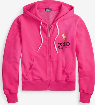 Polo Ralph Lauren Collegetakki 'ISLAND' värissä neonkeltainen / vaaleanpunainen / musta, Tuotenäkymä