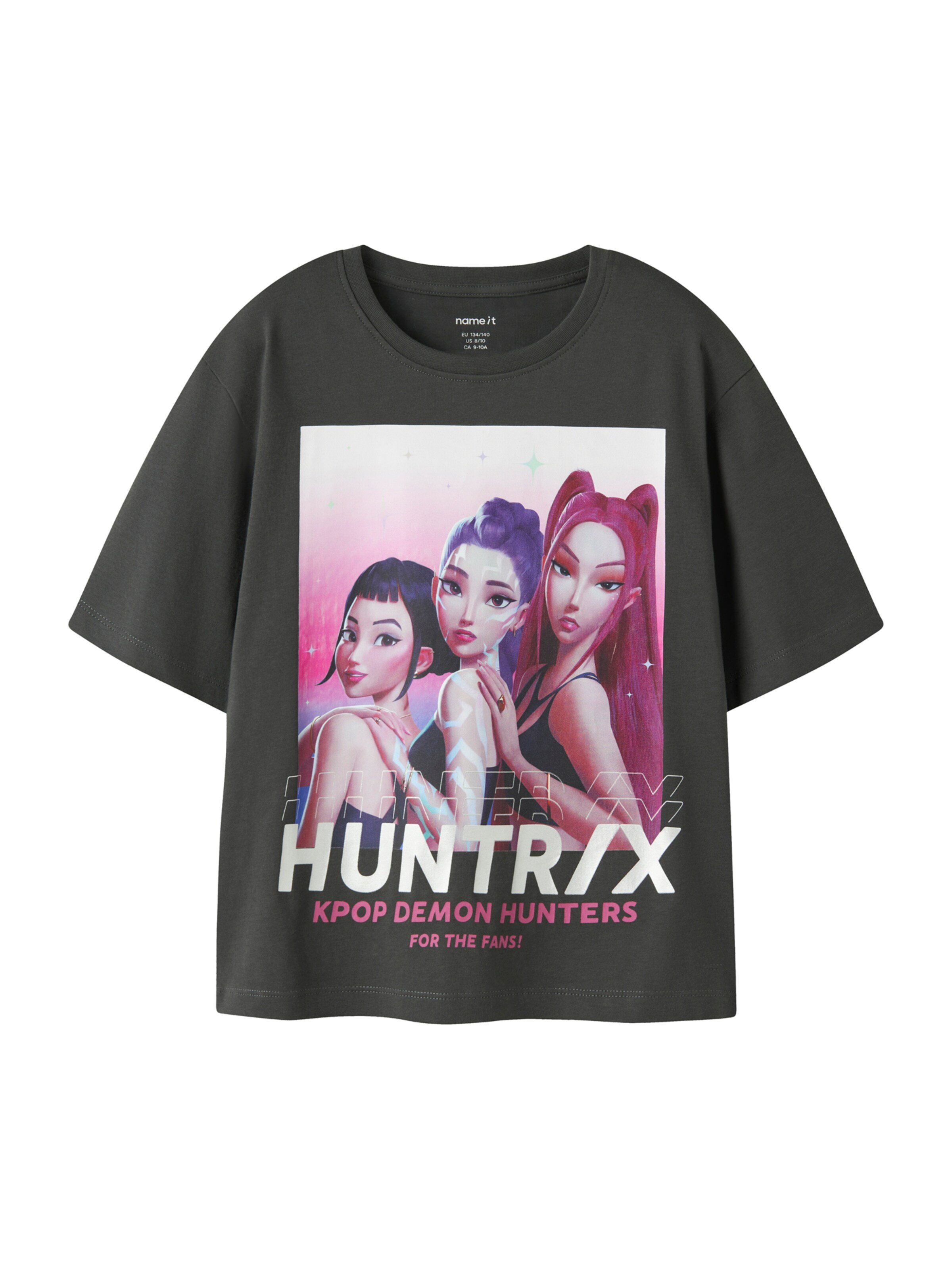 NAME IT Koszulka 'NKFMAJA KPOP' w kolorze czarny: przód