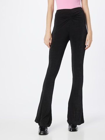 Nasty Gal Flared Trousers in Black: front