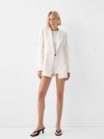 Bershka Blazer | bela barva