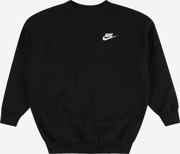 Nike Sportswear Sweatshirt 'Club Fleece' in Zwart: voorkant